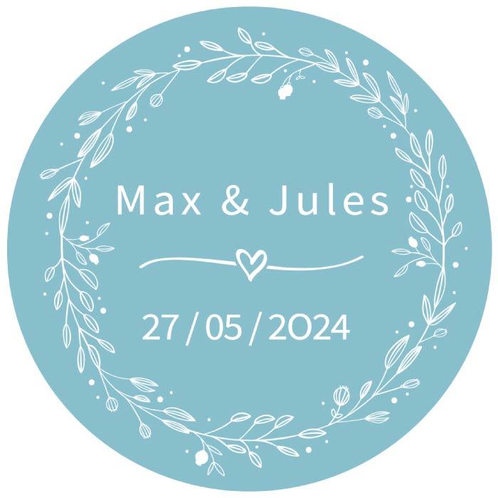 Stickers personnalisés mariage