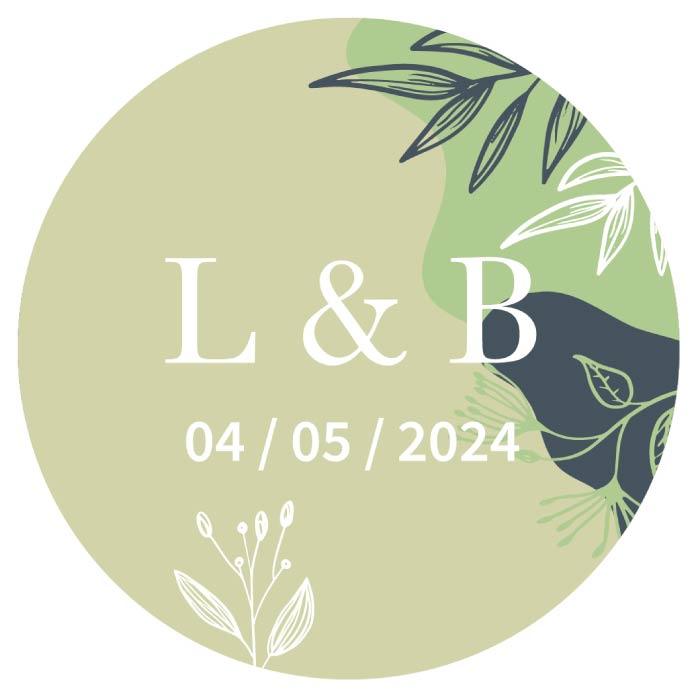 Stickers personnalisés mariage