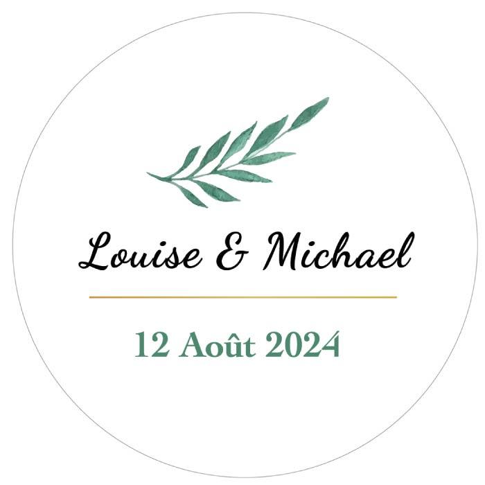 Stickers personnalisés mariage