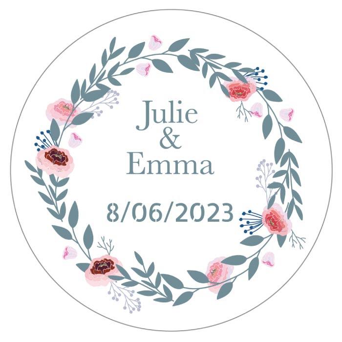 Stickers personnalisés mariage