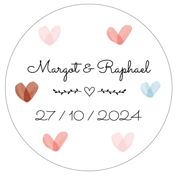 Stickers personnalisés mariage