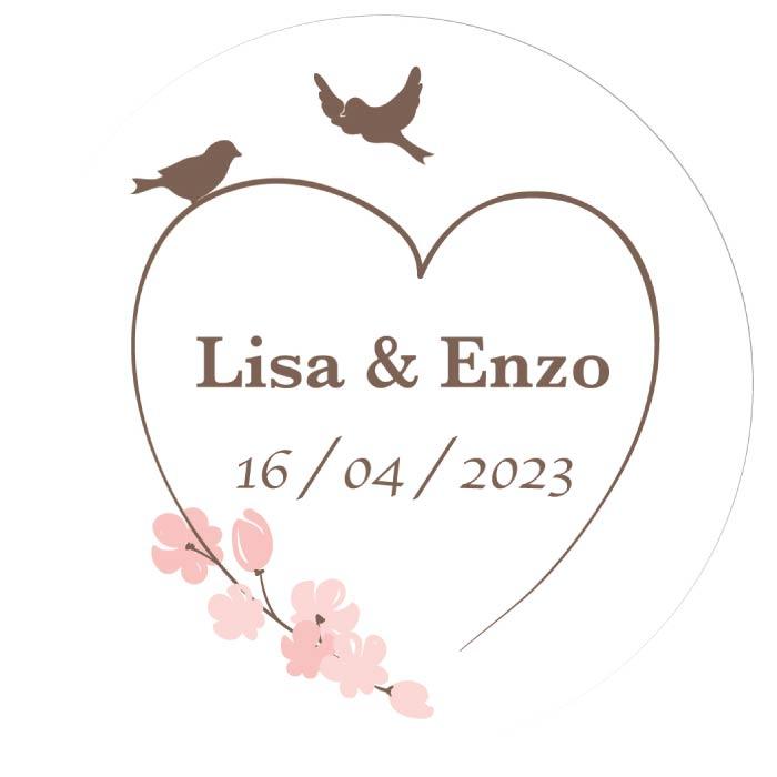 Stickers personnalisés mariage