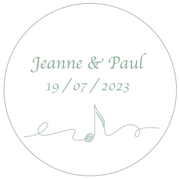 Stickers personnalisés mariage