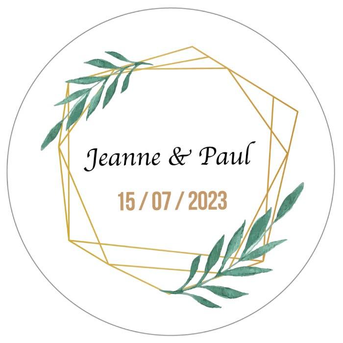 Stickers personnalisés mariage