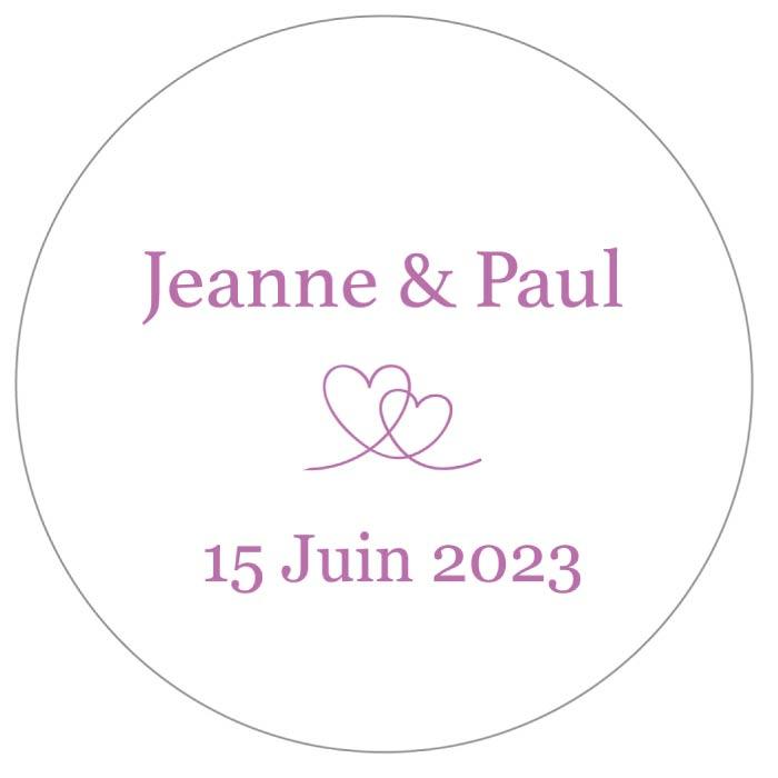Stickers personnalisés mariage