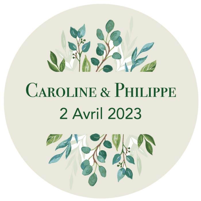 Stickers personnalisés mariage