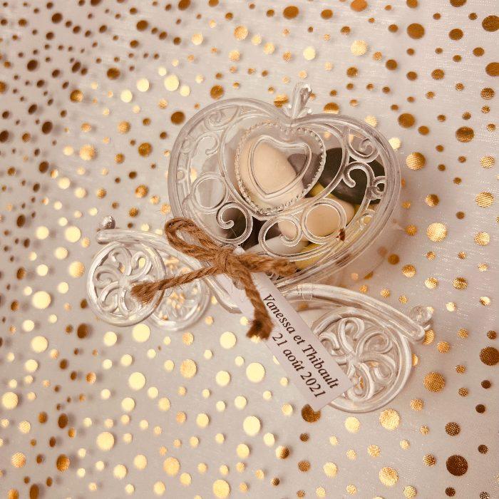 Carrosse en plexi transparent rose gold