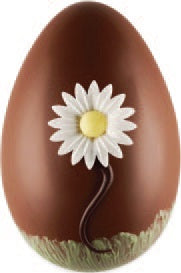 Œuf en chocolat lait ou noir avec marguerite