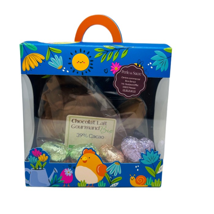 Poule en chocolat au lait bio 110 g