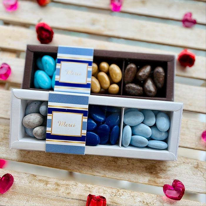 Coffret rayé "merci"