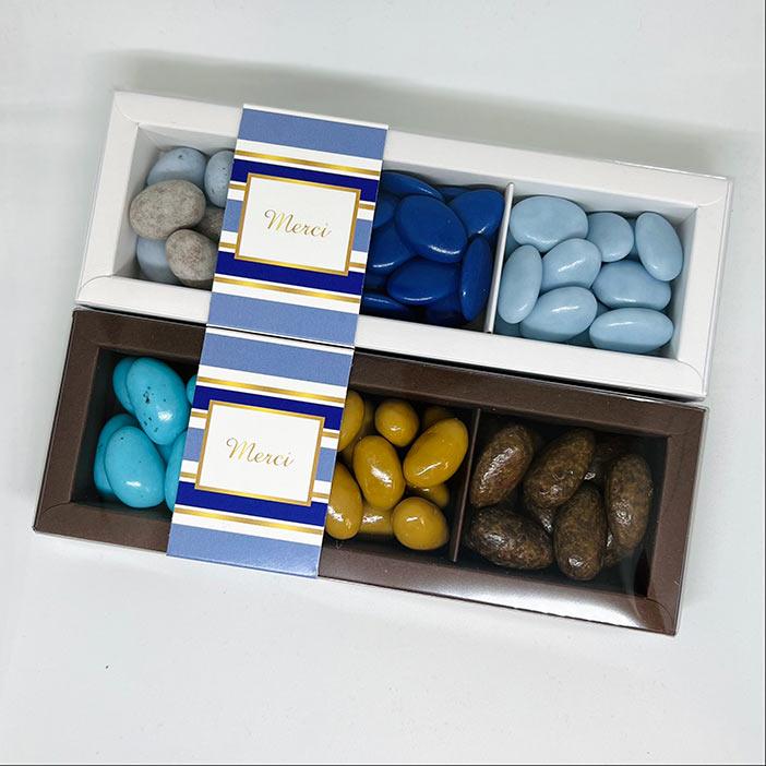 Coffret rayé "merci"