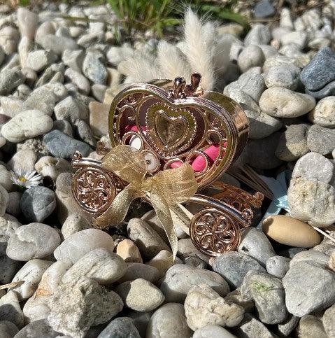 Carrosse en plexi transparent rose gold