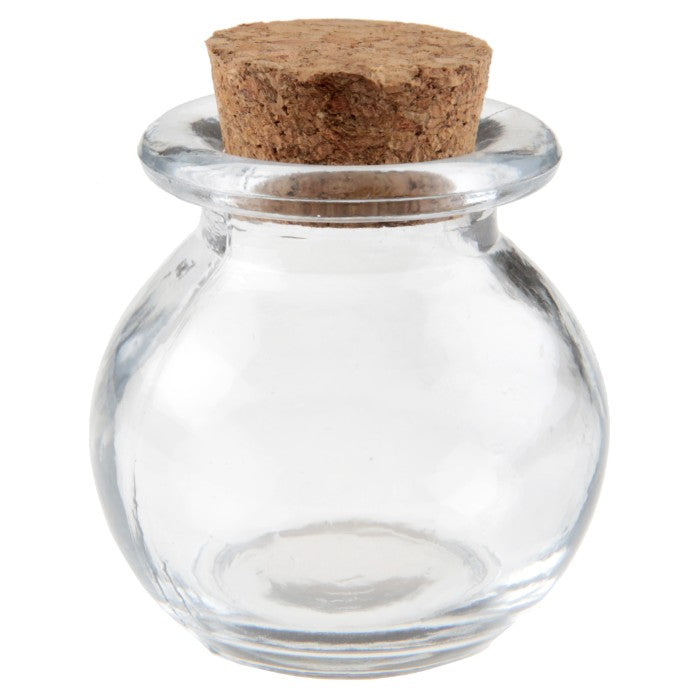 Lot de 12 pots ronds en verre