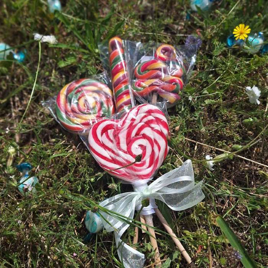 Sucettes en bonbons géantes multicolores