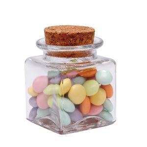 Lot de 12 pots carré en verre