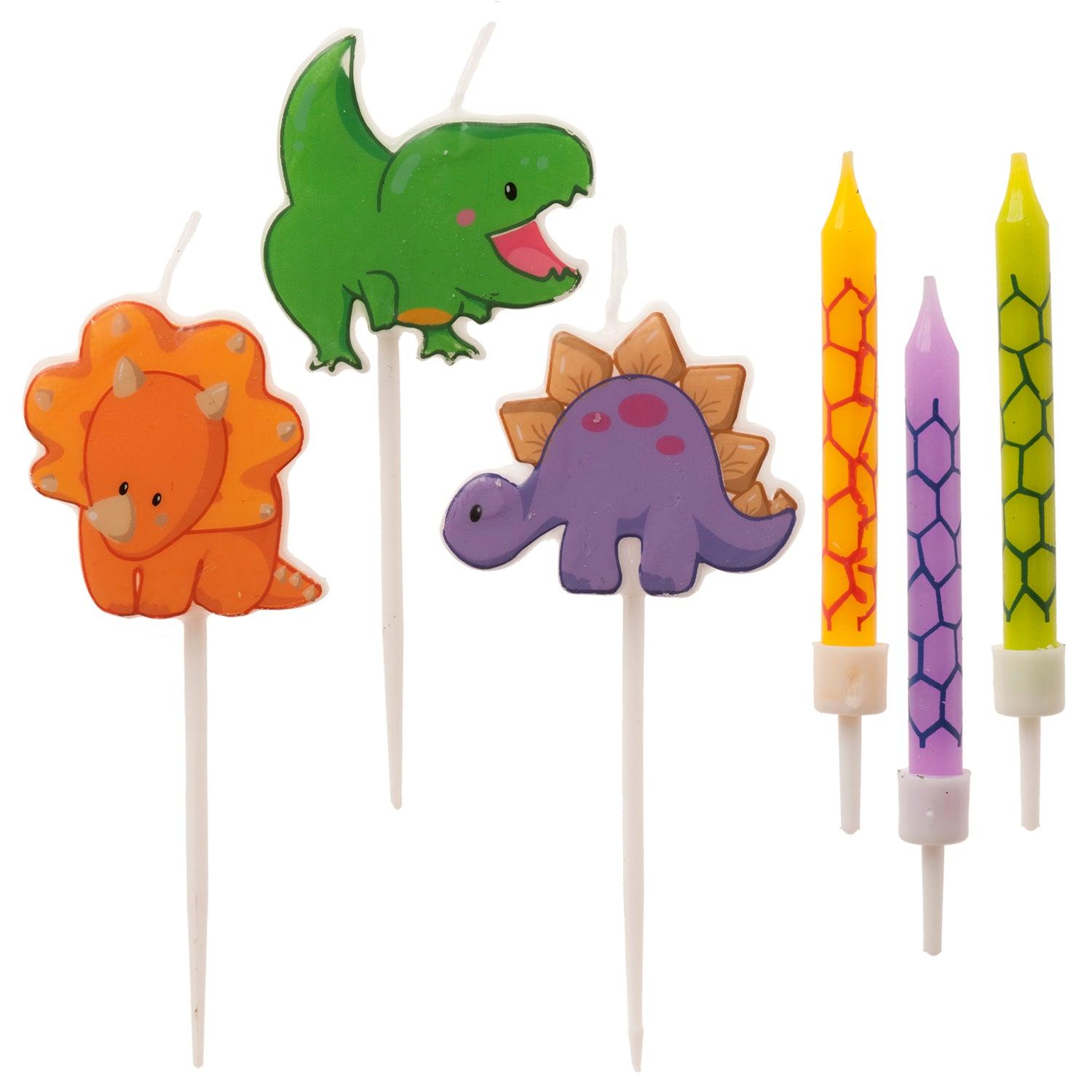 Bougies en forme de dinosaures