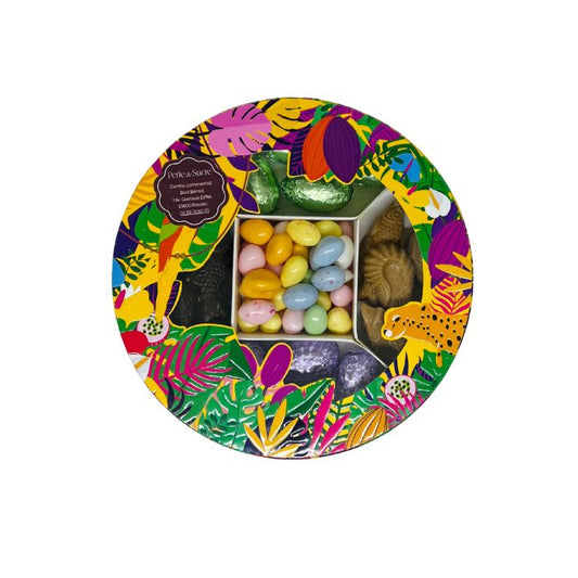 Boîte ronde “Shirley” – Assortiment 200 g de douceurs de Pâques