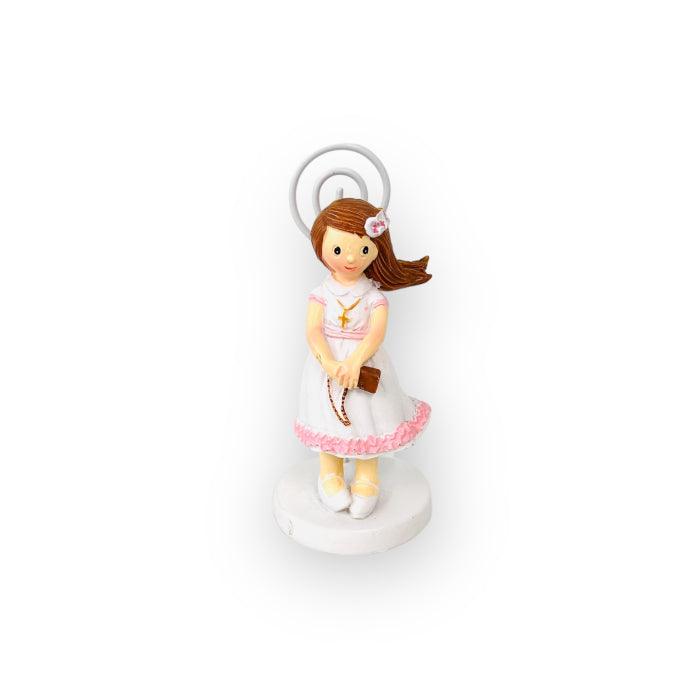 Figurine communiant porte photo fille