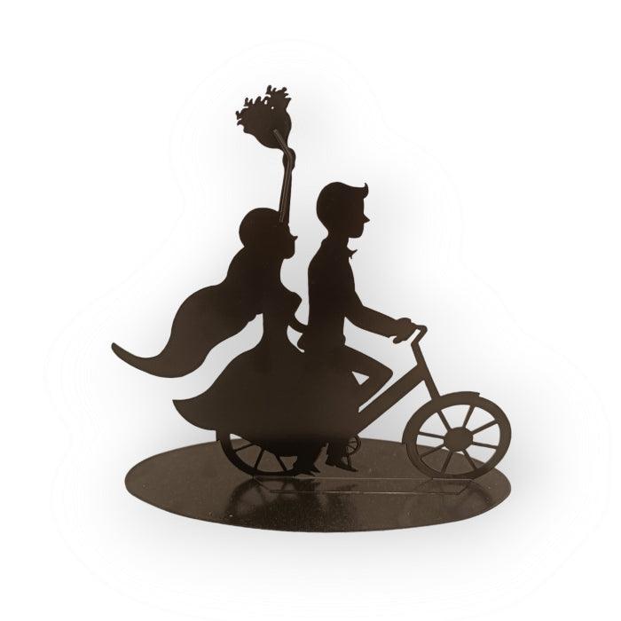 Figurine Cake Topper de mariés "BICYCLETTE"