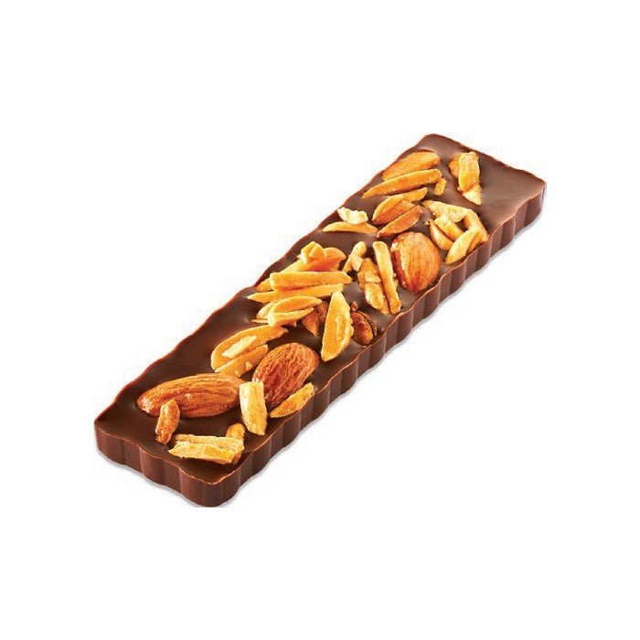 Barre chocolat noir et amandes caramélisées