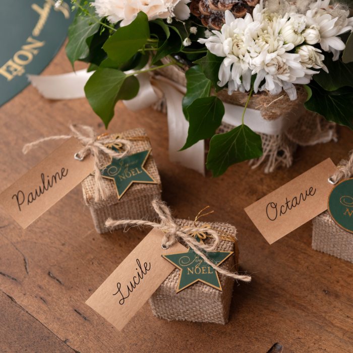 Lot de 12 marque places ruban