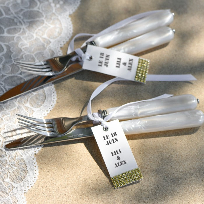 Lot de 12 marque places ruban